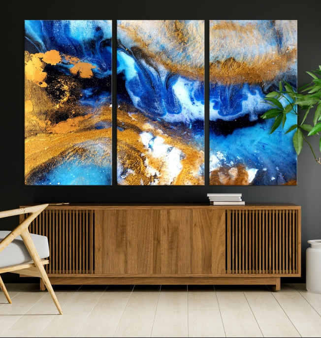 Colorful Abstract Artwork Marble Wall Art Print Modern Canvas Painting