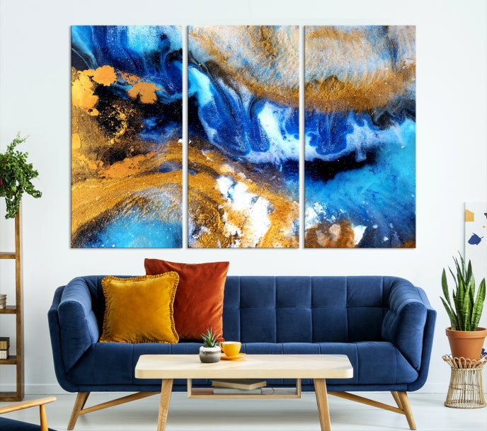 Colorful Abstract Artwork Marble Wall Art Print Modern Canvas Painting