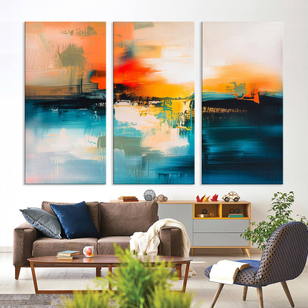 Colorful Abstract Large Wall Art Canvas Print