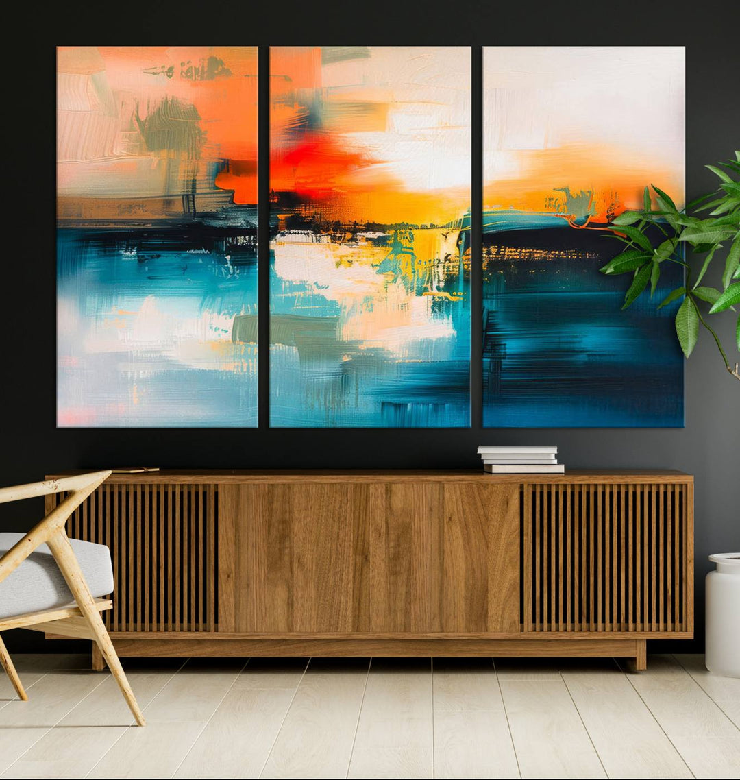 Colorful Abstract Large Wall Art Canvas Print