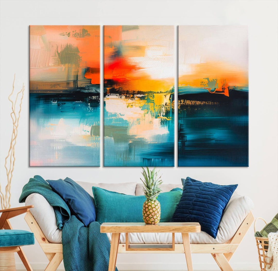 Colorful Abstract Large Wall Art Canvas Print