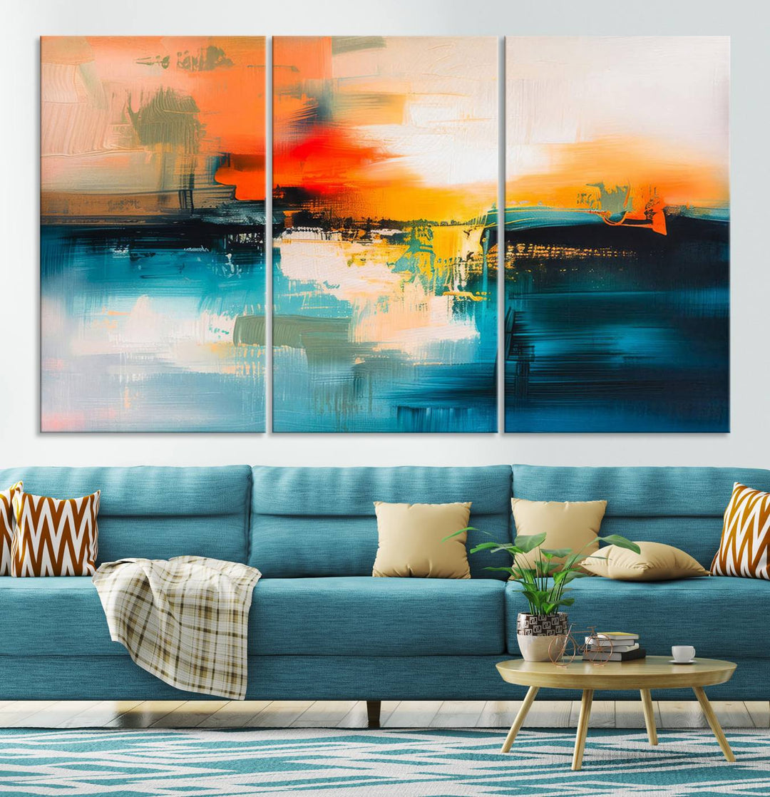 Colorful Abstract Large Wall Art Canvas Print