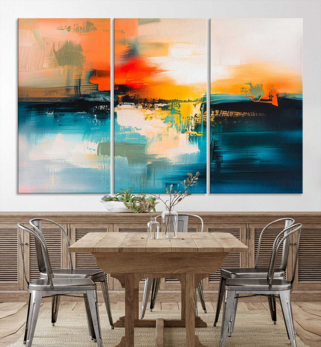 Colorful Abstract Large Wall Art Canvas Print