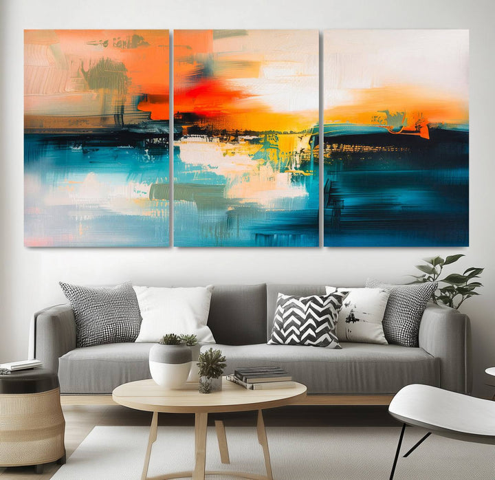 Colorful Abstract Large Wall Art Canvas Print