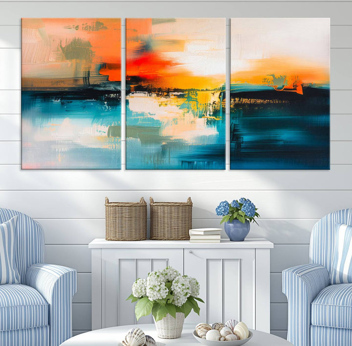 Colorful Abstract Large Wall Art Canvas Print