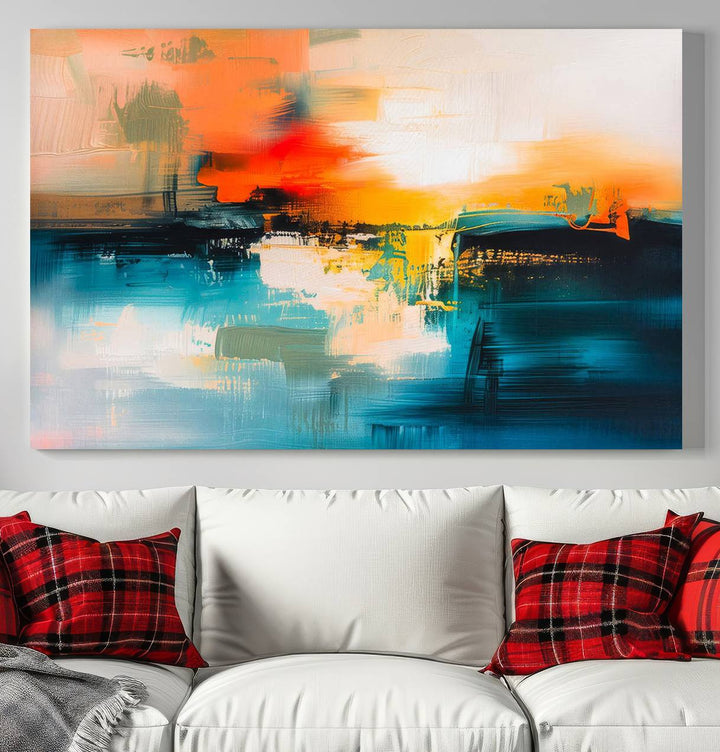 Colorful Abstract Large Wall Art Canvas Print