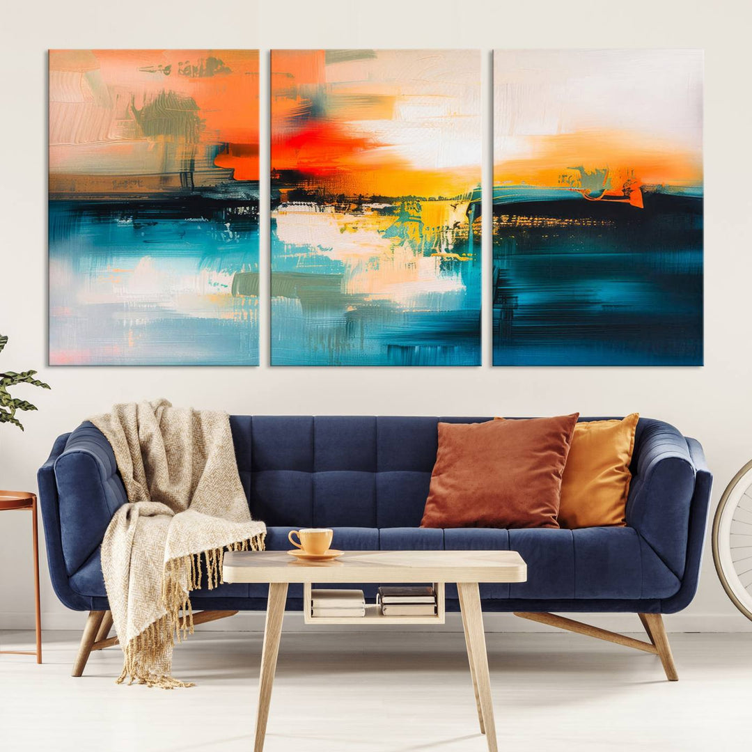 Colorful Abstract Large Wall Art Canvas Print