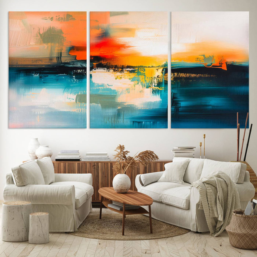 Colorful Abstract Large Wall Art Canvas Print