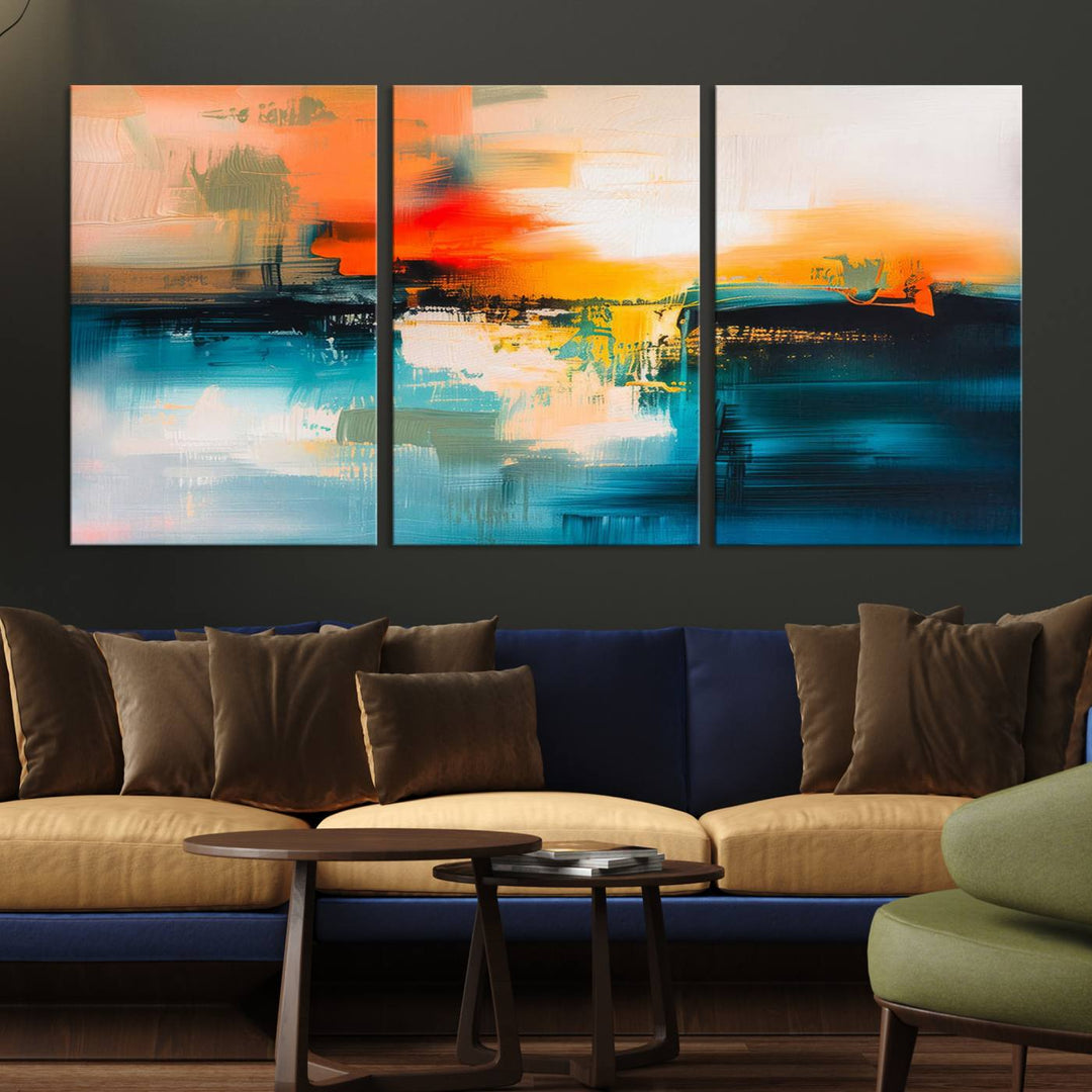 Colorful Abstract Large Wall Art Canvas Print