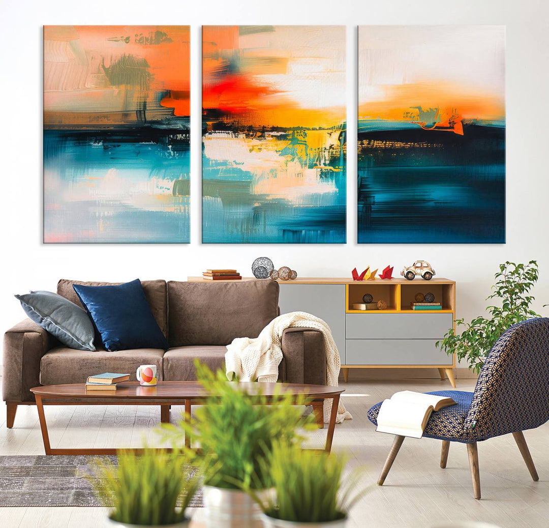 Colorful Abstract Large Wall Art Canvas Print