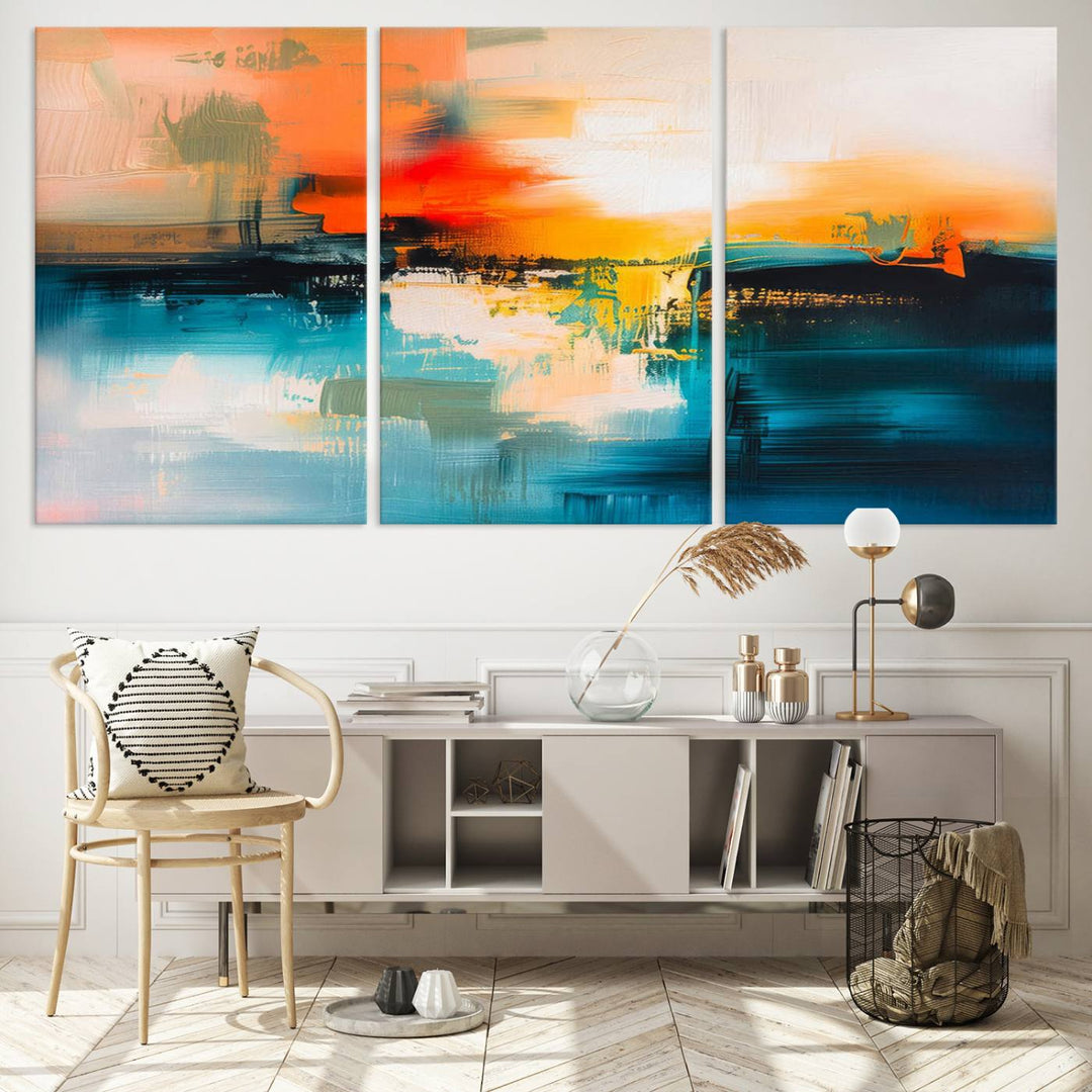 Colorful Abstract Large Wall Art Canvas Print