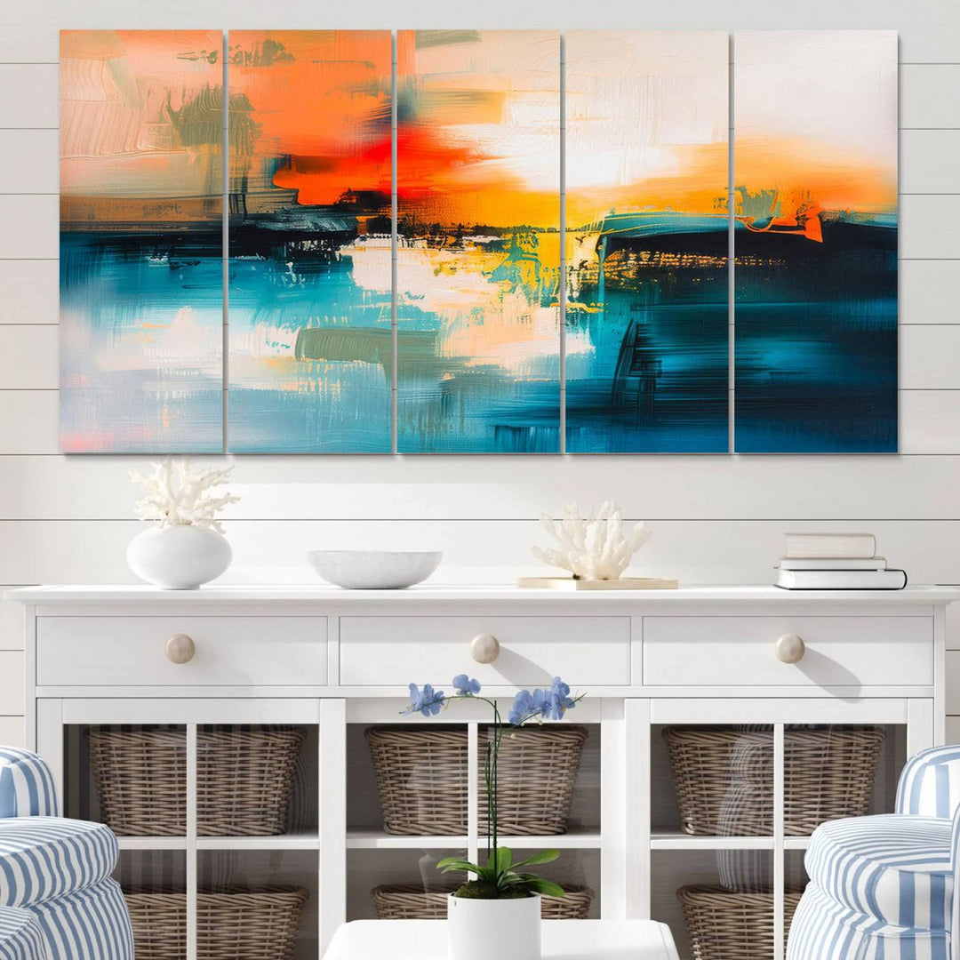 Colorful Abstract Large Wall Art Canvas Print