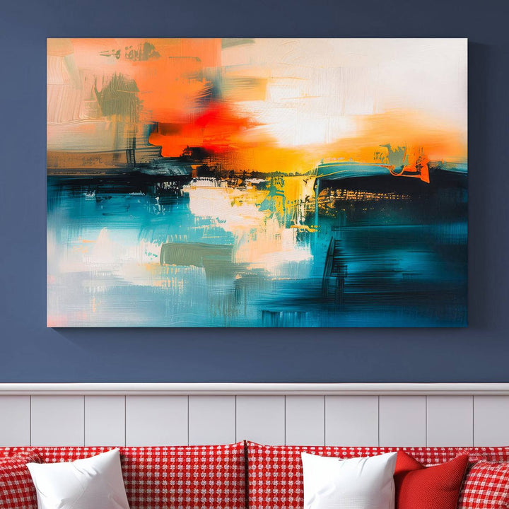 Colorful Abstract Large Wall Art Canvas Print