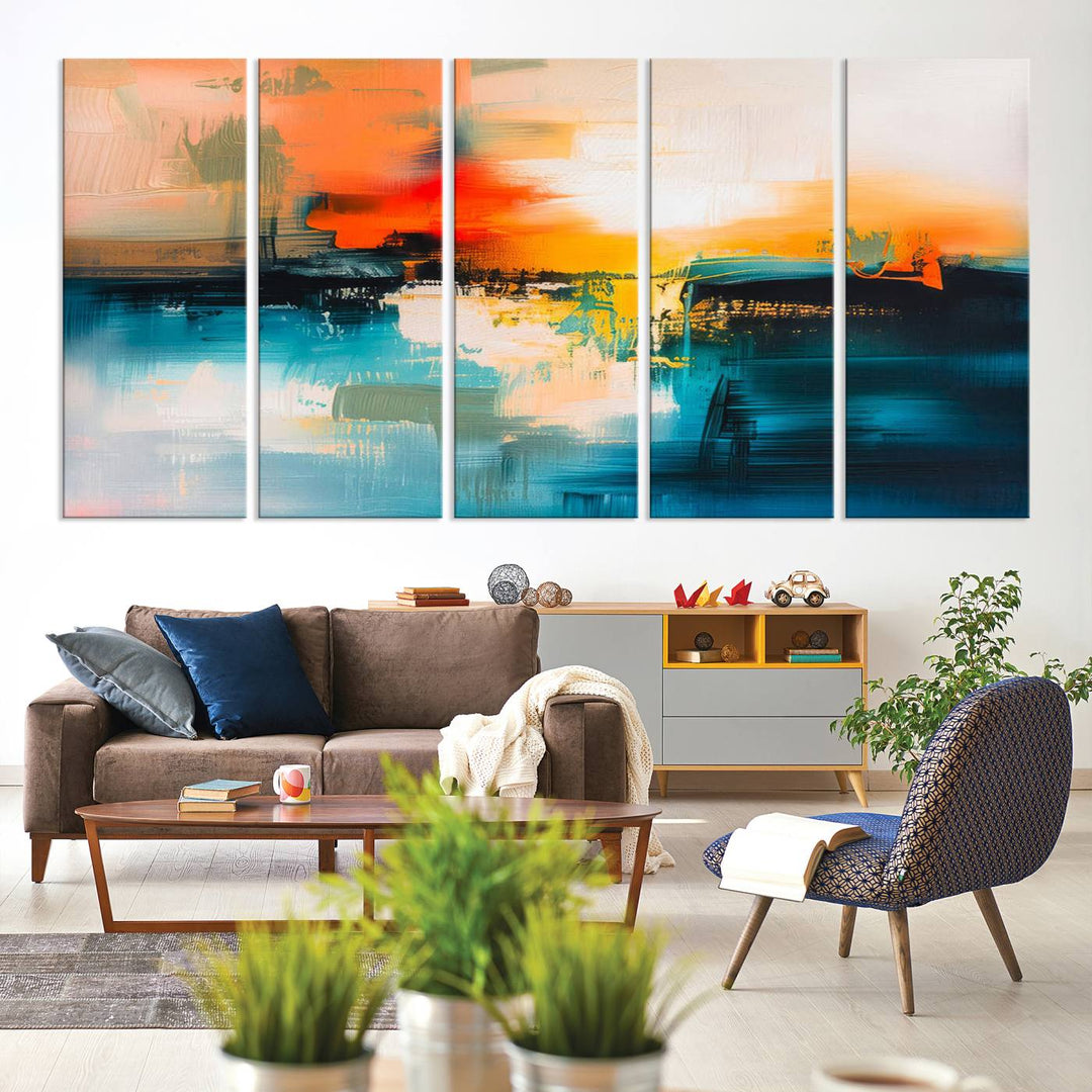 Colorful Abstract Large Wall Art Canvas Print