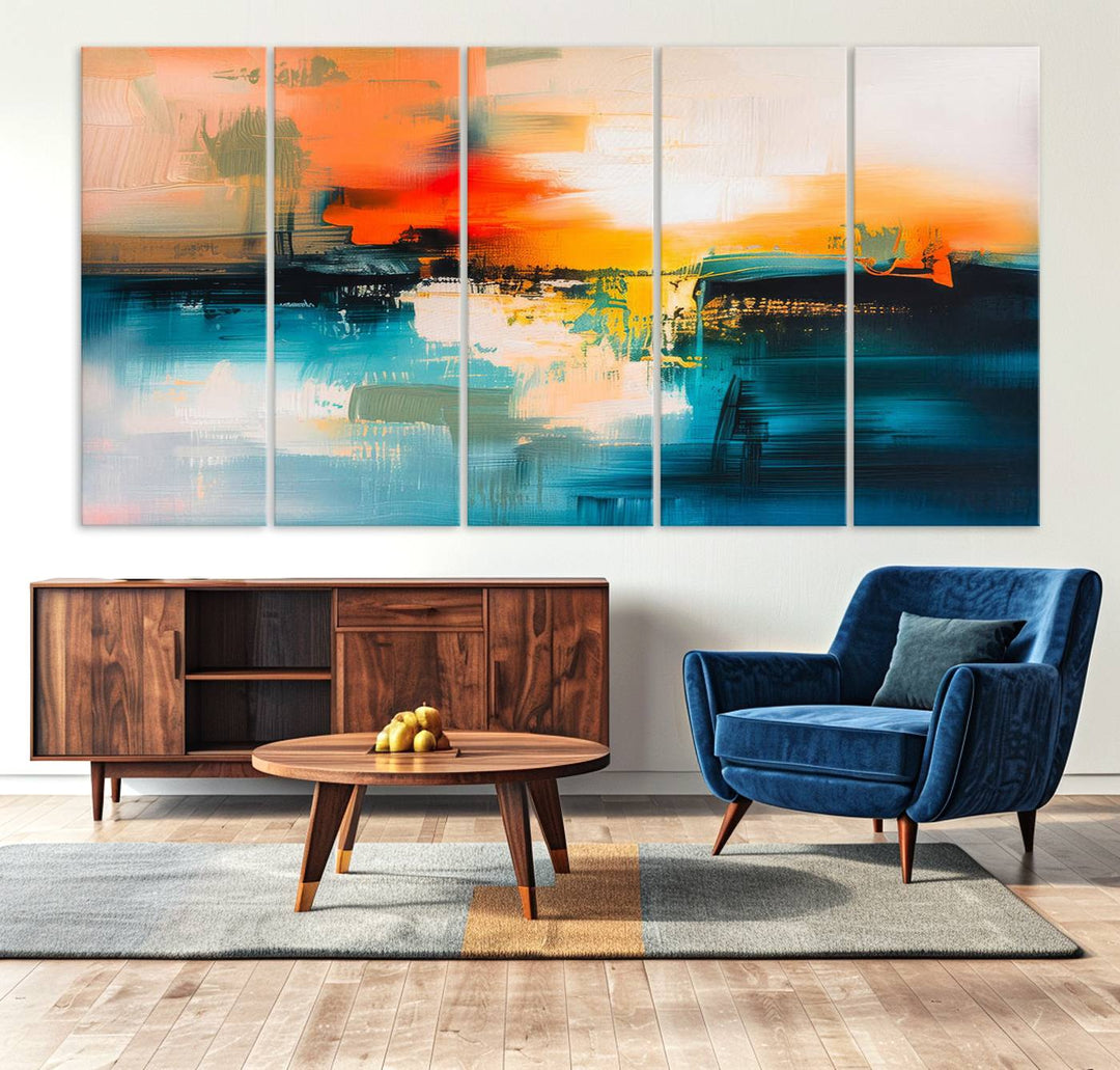 Colorful Abstract Large Wall Art Canvas Print