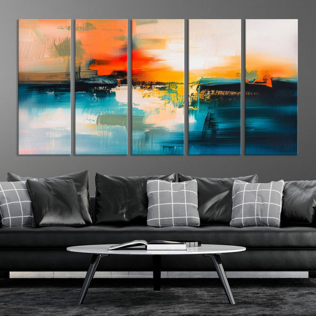 Colorful Abstract Large Wall Art Canvas Print