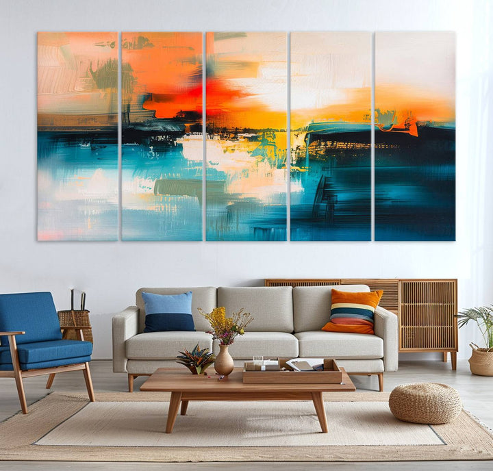 Colorful Abstract Large Wall Art Canvas Print