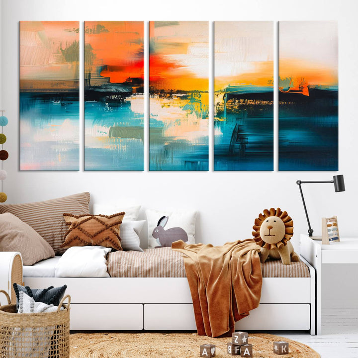 Colorful Abstract Large Wall Art Canvas Print