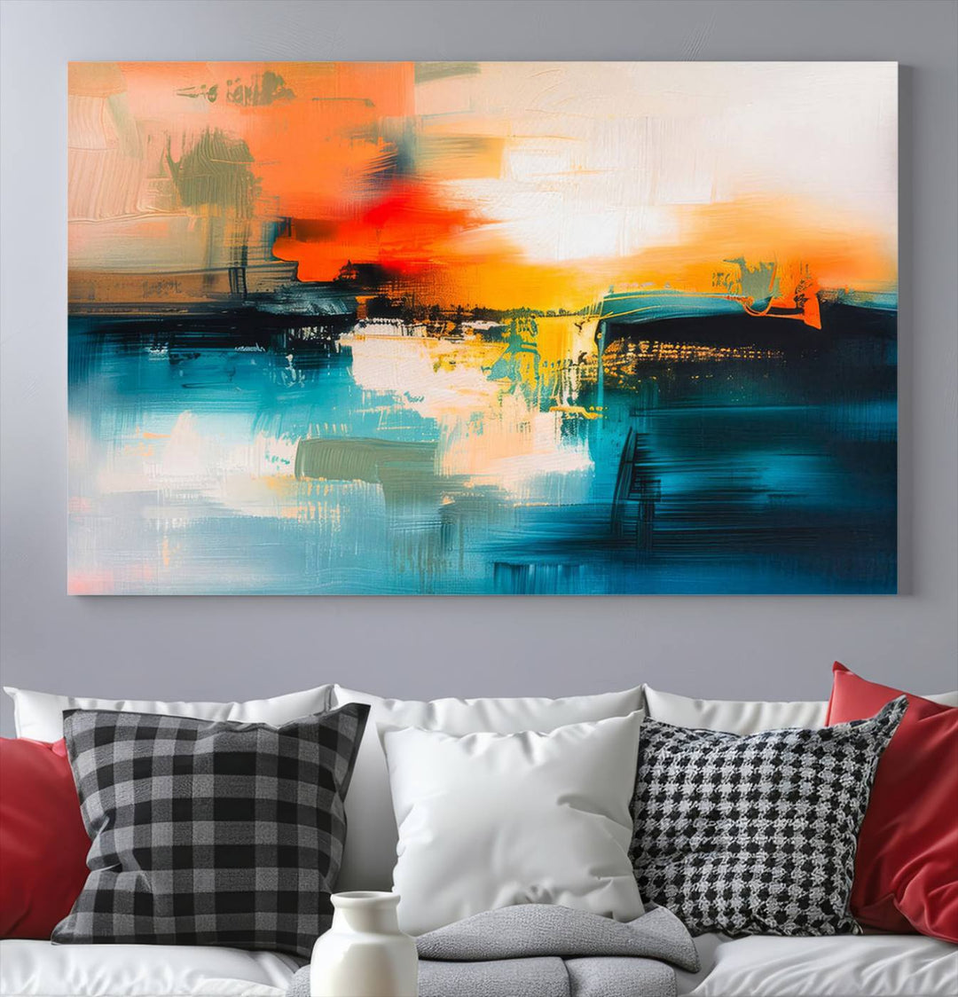 Colorful Abstract Large Wall Art Canvas Print