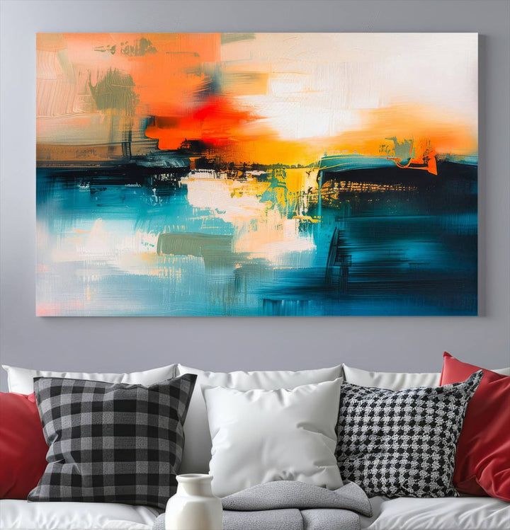 Colorful Abstract Large Wall Art Canvas Print