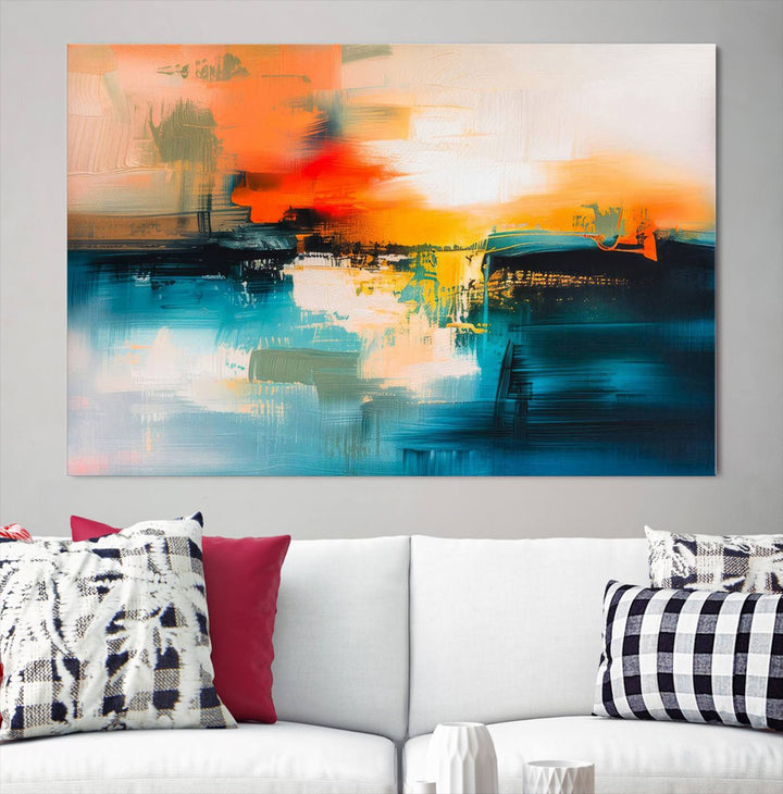 Colorful Abstract Large Wall Art Canvas Print