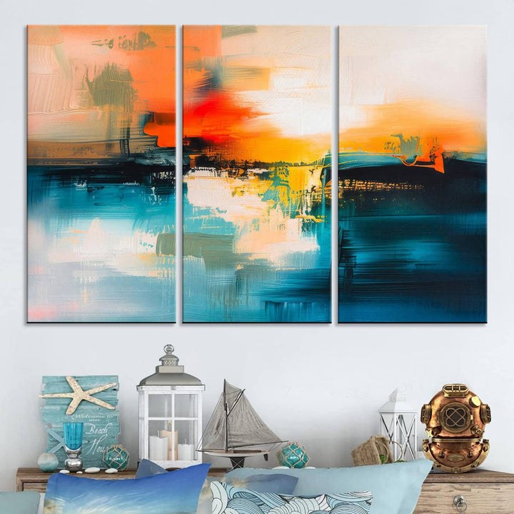 Colorful Abstract Large Wall Art Canvas Print