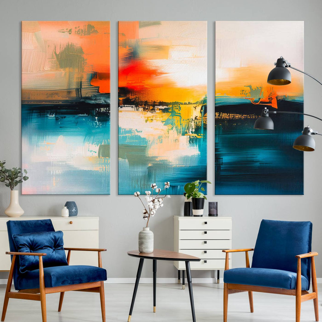 Colorful Abstract Large Wall Art Canvas Print