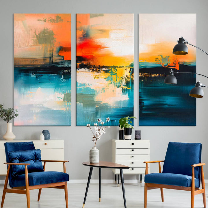 Colorful Abstract Large Wall Art Canvas Print