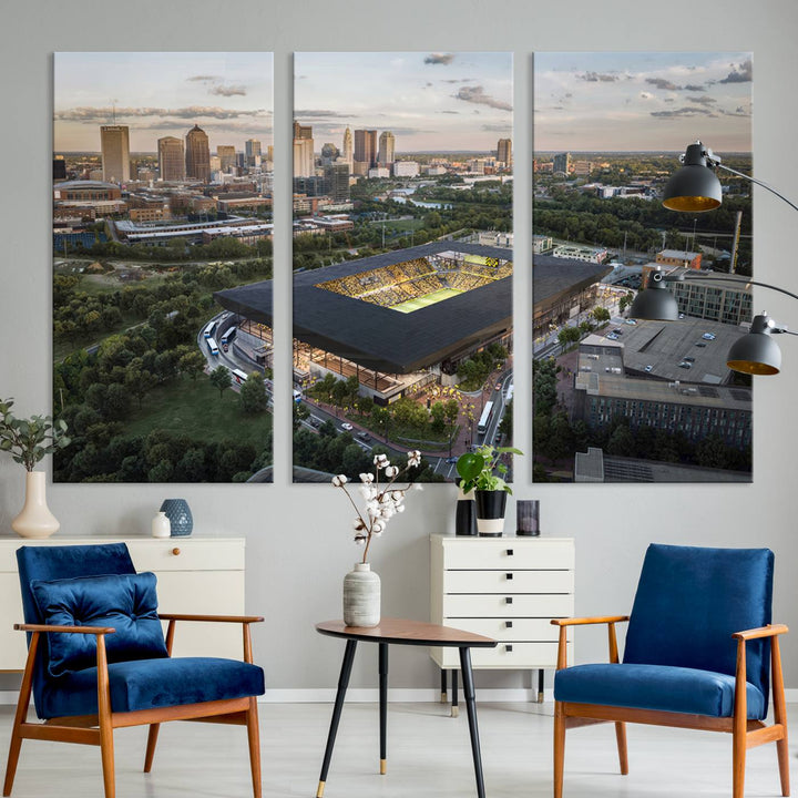 Columbus Crew Stadium Wall Art Canvas Print