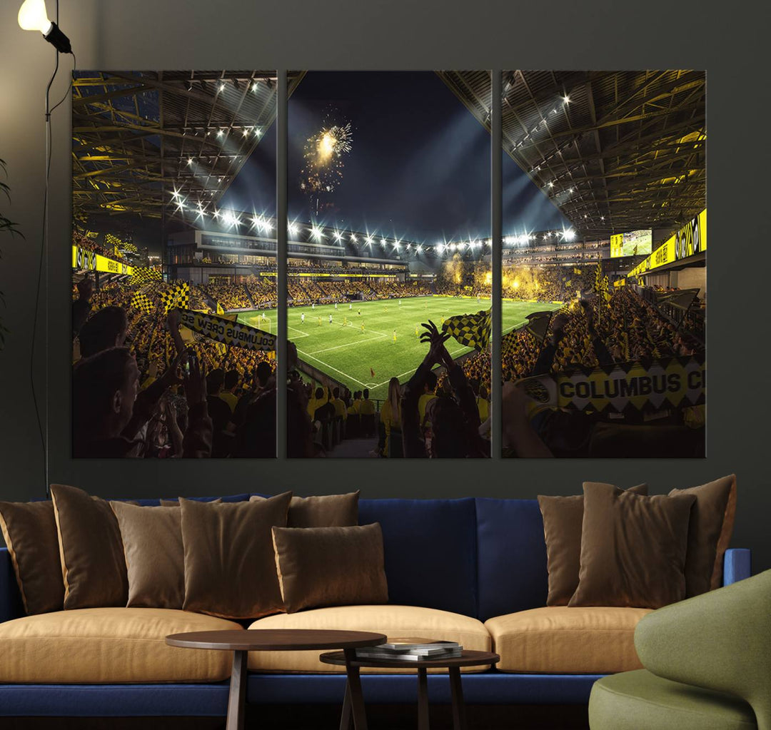 Columbus Crew Stadium Wall Art Canvas Print Lower Field Wall Art Print