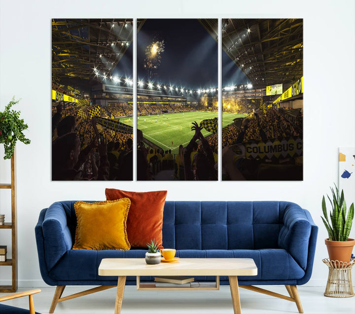 Columbus Crew Stadium Wall Art Canvas Print Lower Field Wall Art Print