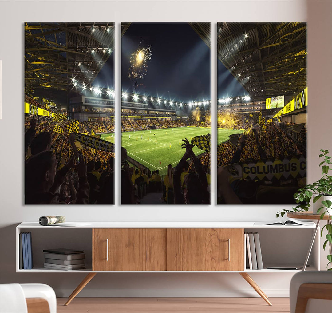 Columbus Crew Stadium Wall Art Canvas Print Lower Field Wall Art Print