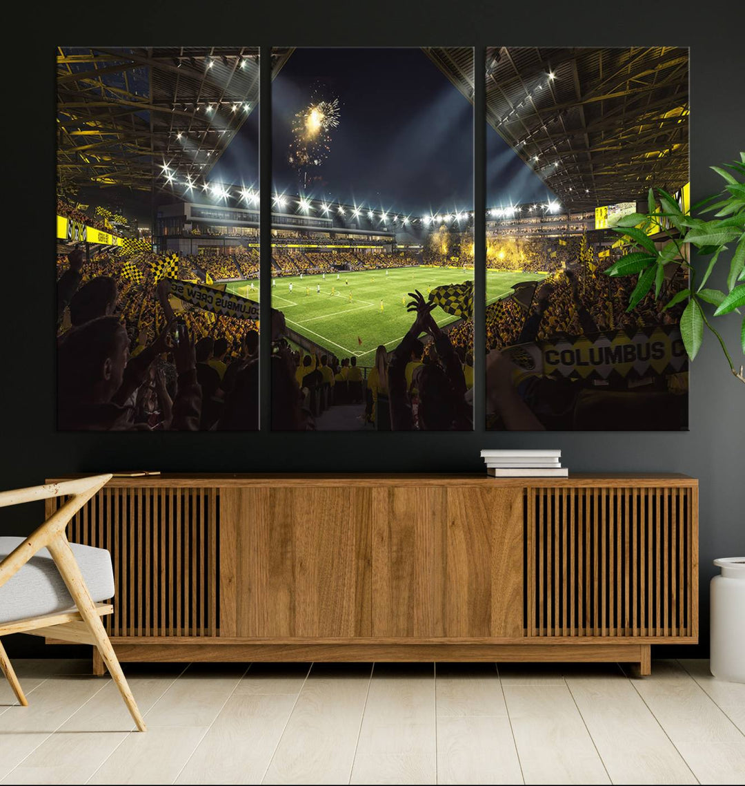 Columbus Crew Stadium Wall Art Canvas Print Lower Field Wall Art Print