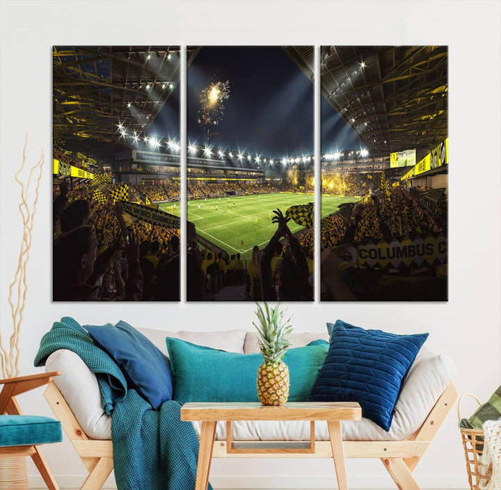 Columbus Crew Stadium Wall Art Canvas Print Lower Field Wall Art Print