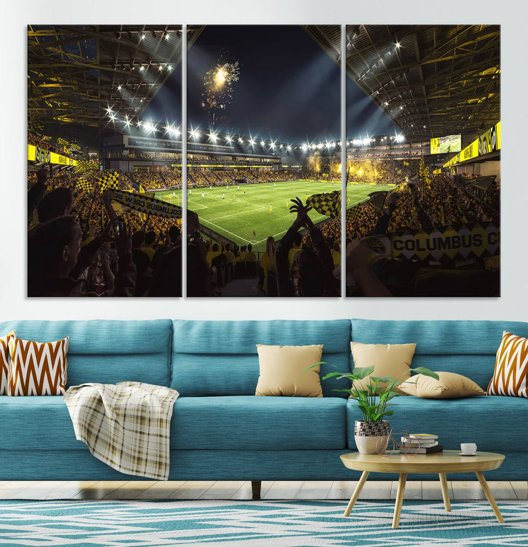 Columbus Crew Stadium Wall Art Canvas Print Lower Field Wall Art Print