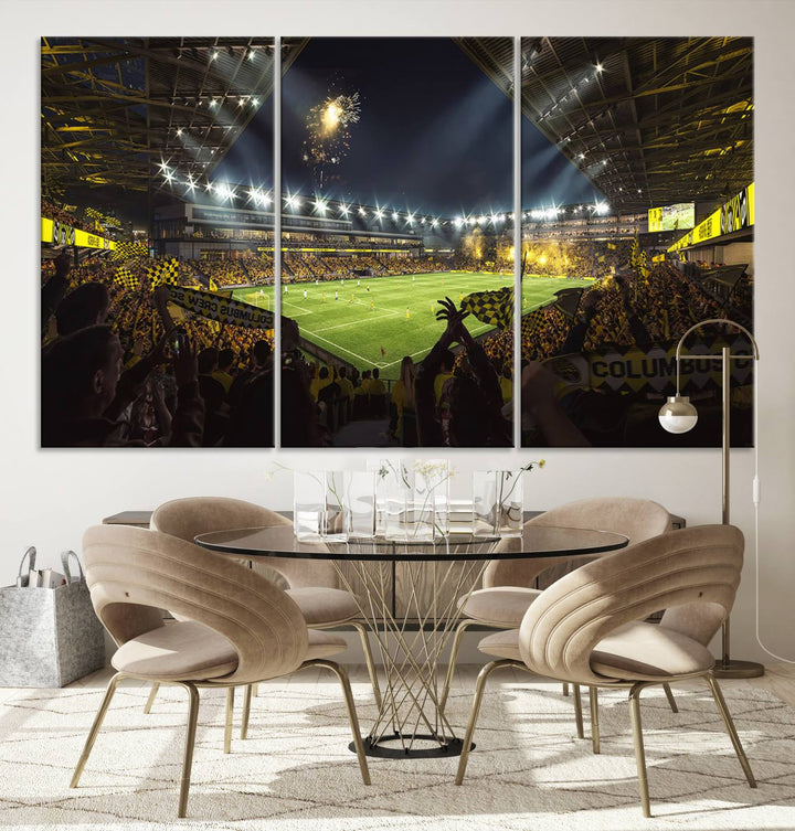 Columbus Crew Stadium Wall Art Canvas Print Lower Field Wall Art Print