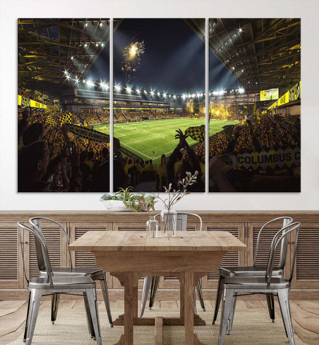 Columbus Crew Stadium Wall Art Canvas Print Lower Field Wall Art Print