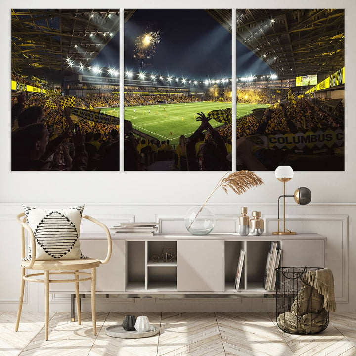 Columbus Crew Stadium Wall Art Canvas Print Lower Field Wall Art Print