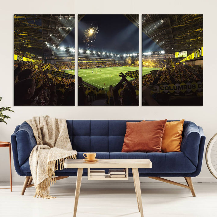 Columbus Crew Stadium Wall Art Canvas Print Lower Field Wall Art Print