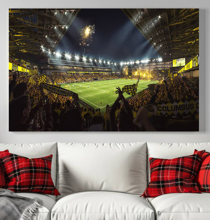 Columbus Crew Stadium Wall Art Canvas Print Lower Field Wall Art Print