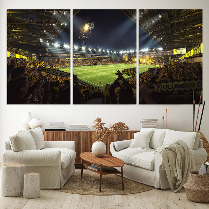 Columbus Crew Stadium Wall Art Canvas Print Lower Field Wall Art Print