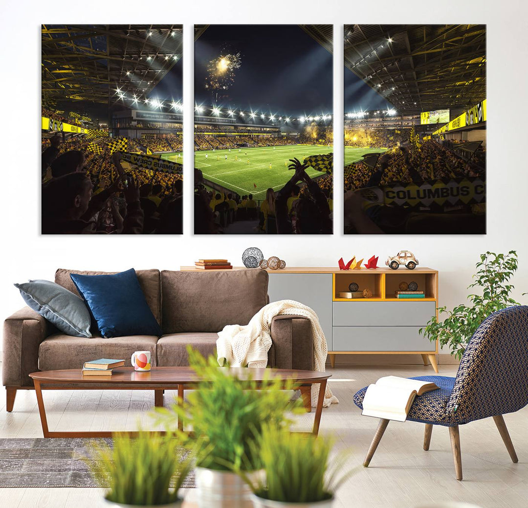 Columbus Crew Stadium Wall Art Canvas Print Lower Field Wall Art Print