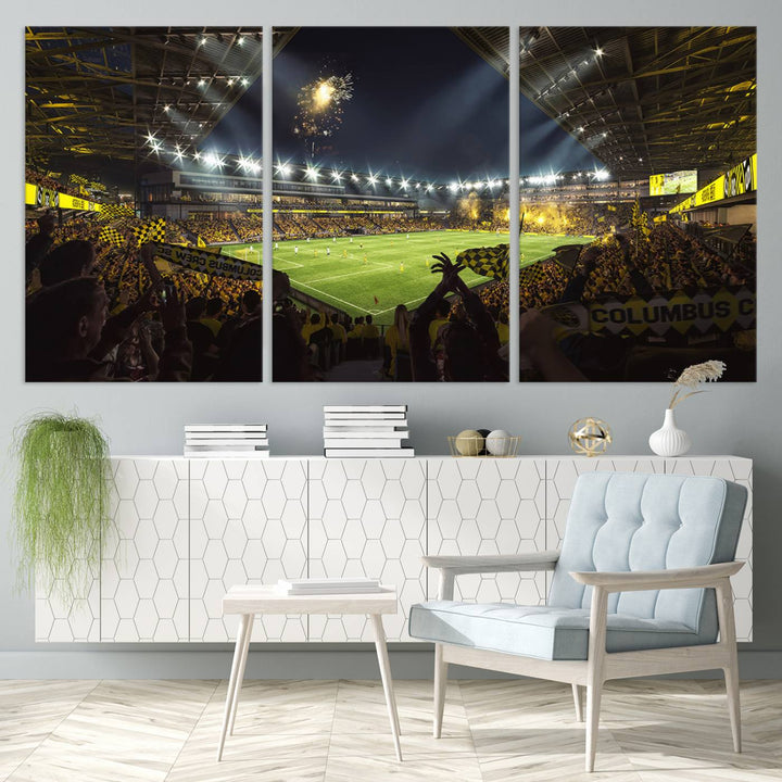 Columbus Crew Stadium Wall Art Canvas Print Lower Field Wall Art Print