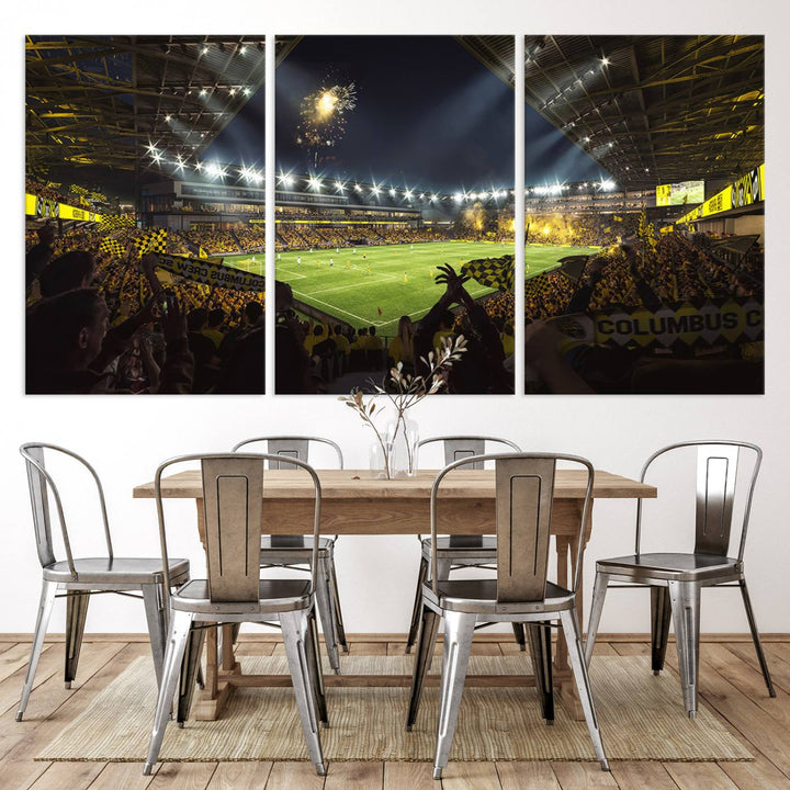 Columbus Crew Stadium Wall Art Canvas Print Lower Field Wall Art Print