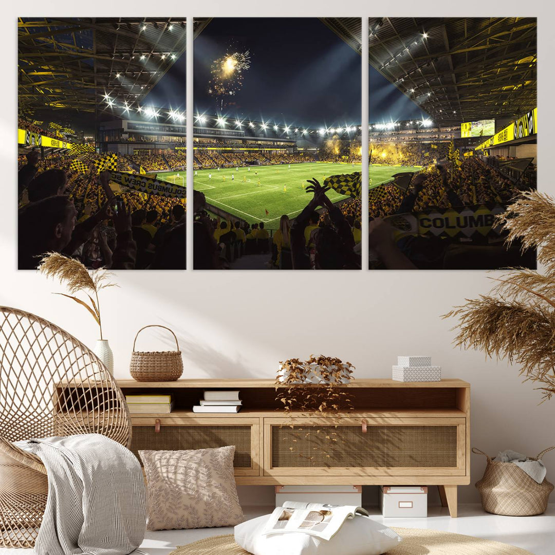 Columbus Crew Stadium Wall Art Canvas Print Lower Field Wall Art Print