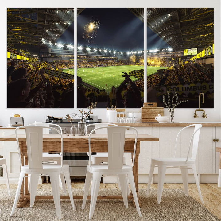 Columbus Crew Stadium Wall Art Canvas Print Lower Field Wall Art Print