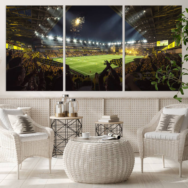 Columbus Crew Stadium Wall Art Canvas Print Lower Field Wall Art Print