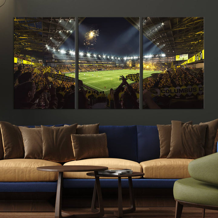 Columbus Crew Stadium Wall Art Canvas Print Lower Field Wall Art Print