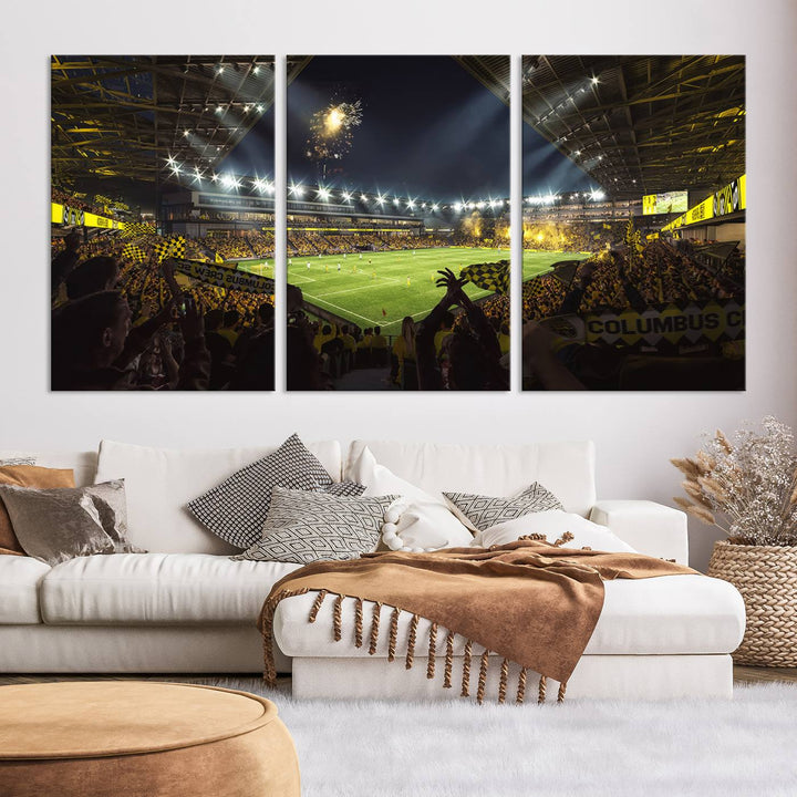 Columbus Crew Stadium Wall Art Canvas Print Lower Field Wall Art Print