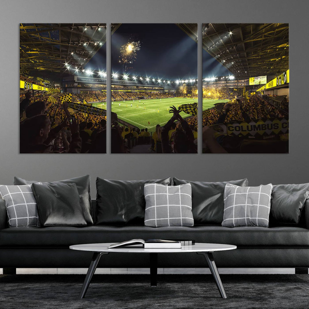 Columbus Crew Stadium Wall Art Canvas Print Lower Field Wall Art Print